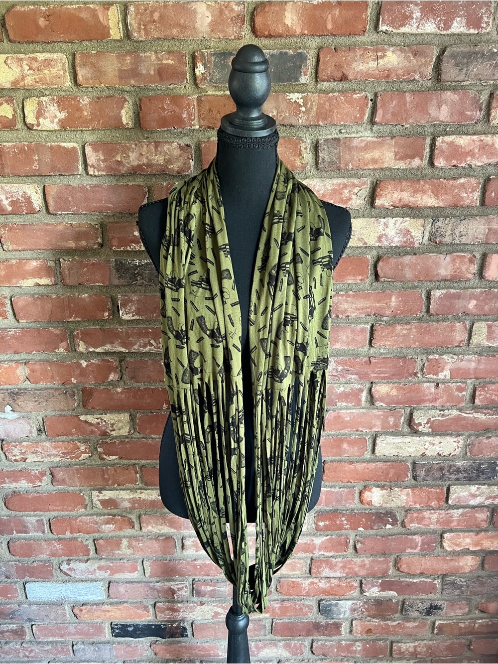 Betsey Johnson Gun Print Infinity Scarf
